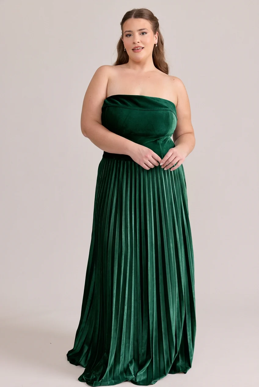 Saylor Velvet Pleated Dress | Made To Order - Image 17