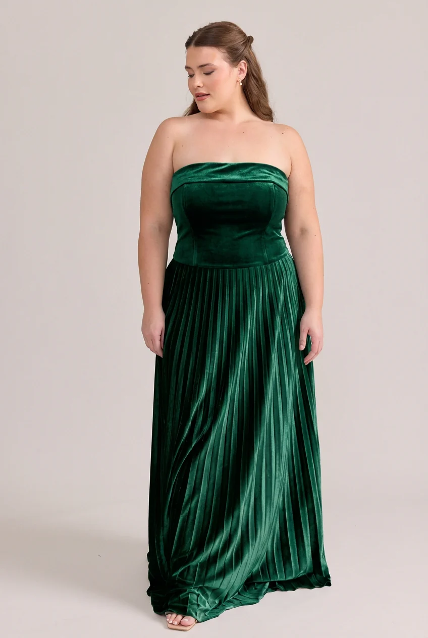 Saylor Velvet Pleated Dress | Made To Order - Image 18