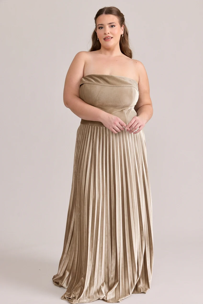 Saylor Velvet Pleated Dress | Made To Order - Image 19