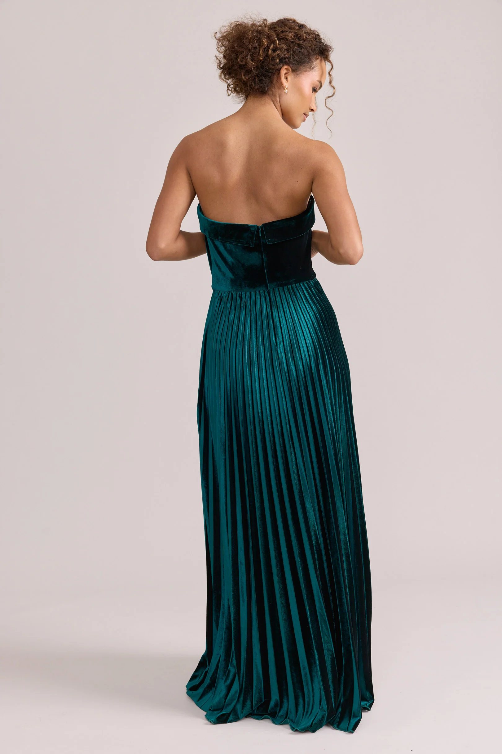 Saylor Velvet Pleated Dress | Made To Order - Image 2
