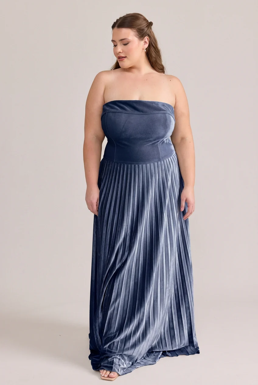 Saylor Velvet Pleated Dress | Made To Order - Image 22