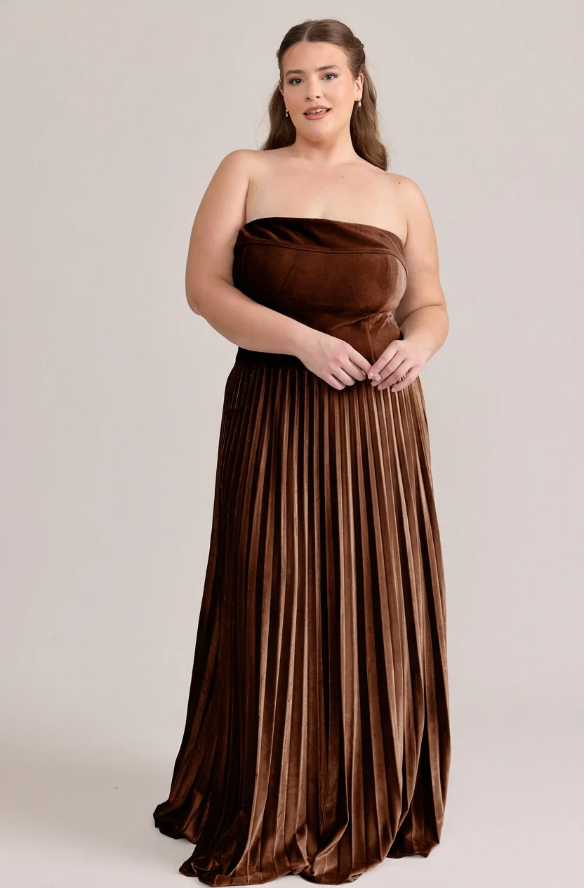 Saylor Velvet Pleated Dress | Made To Order - Image 23