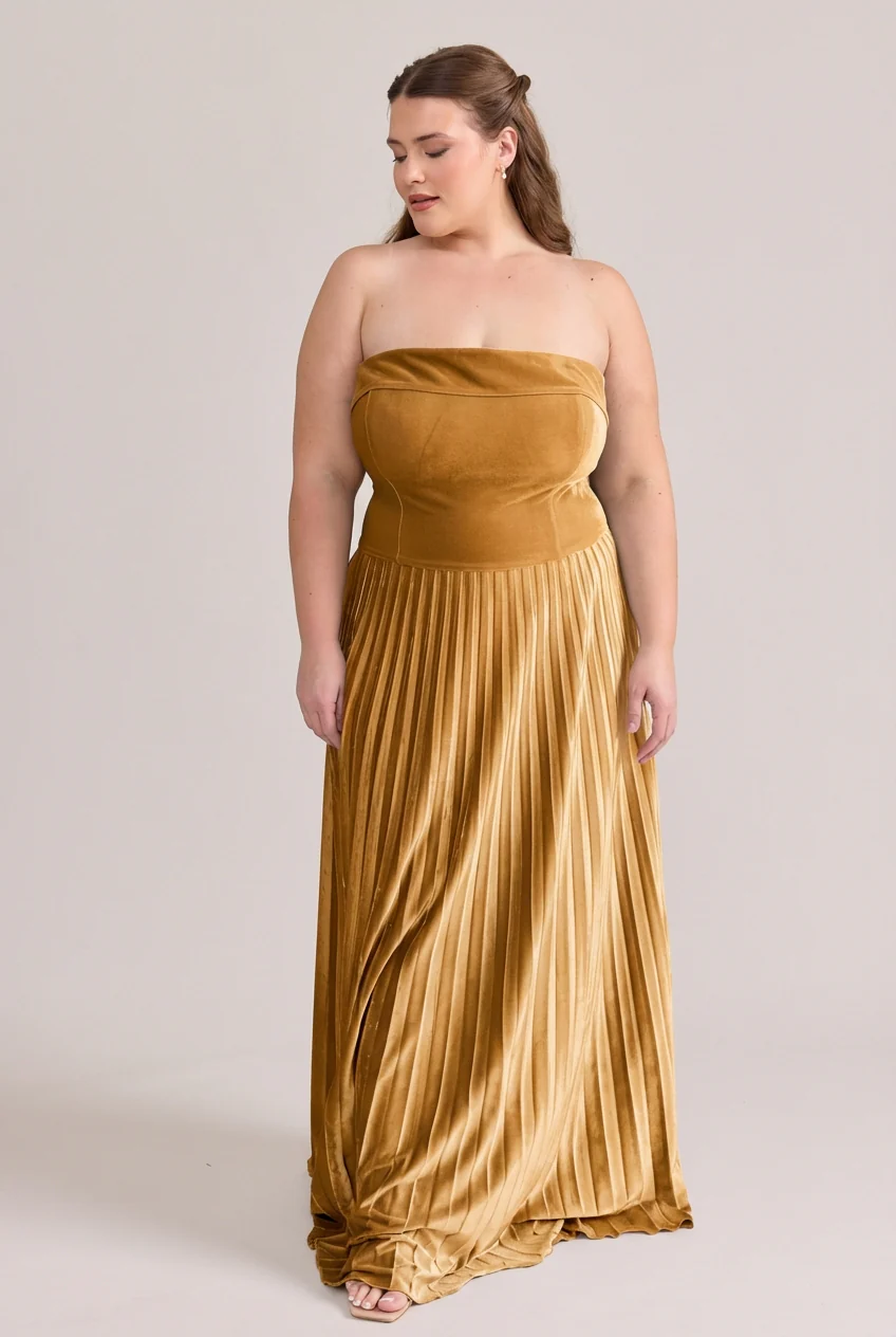 Saylor Velvet Pleated Dress | Made To Order - Image 26