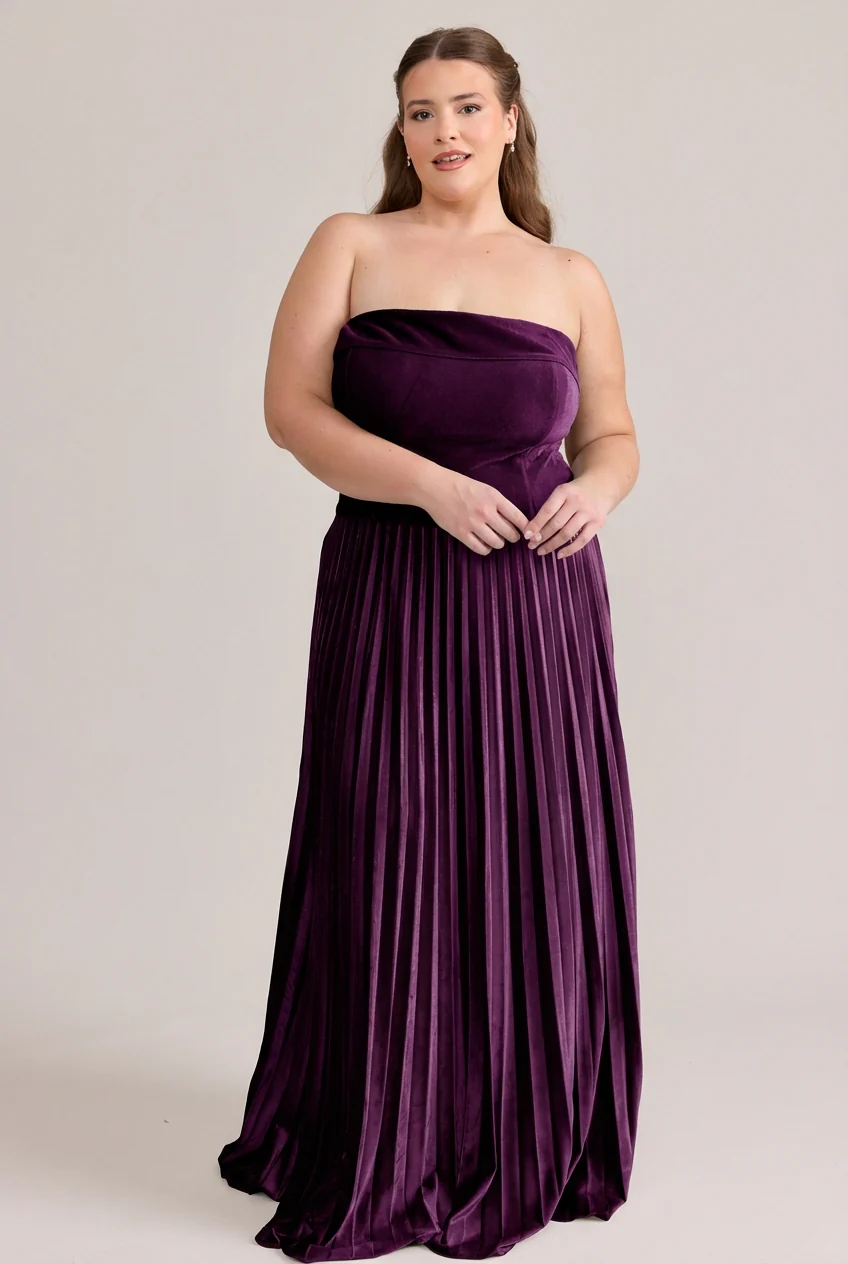 Saylor Velvet Pleated Dress | Made To Order - Image 31
