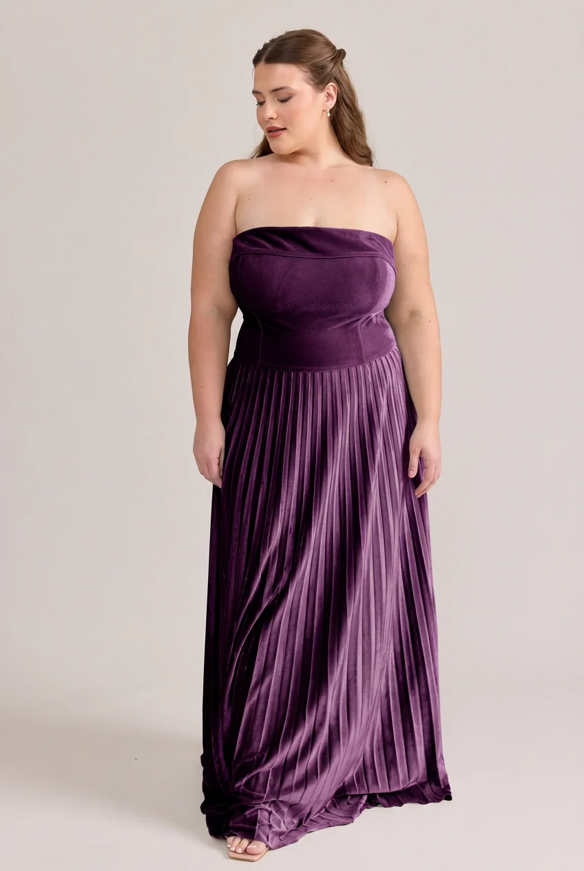 Saylor Velvet Pleated Dress | Made To Order - Image 32