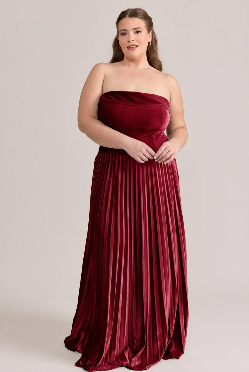 Saylor Velvet Pleated Dress | Made To Order - Image 33