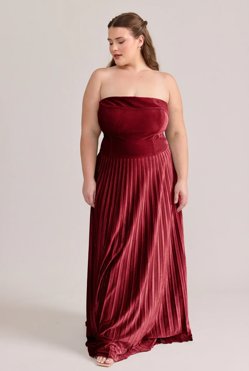 Saylor Velvet Pleated Dress | Made To Order - Image 34
