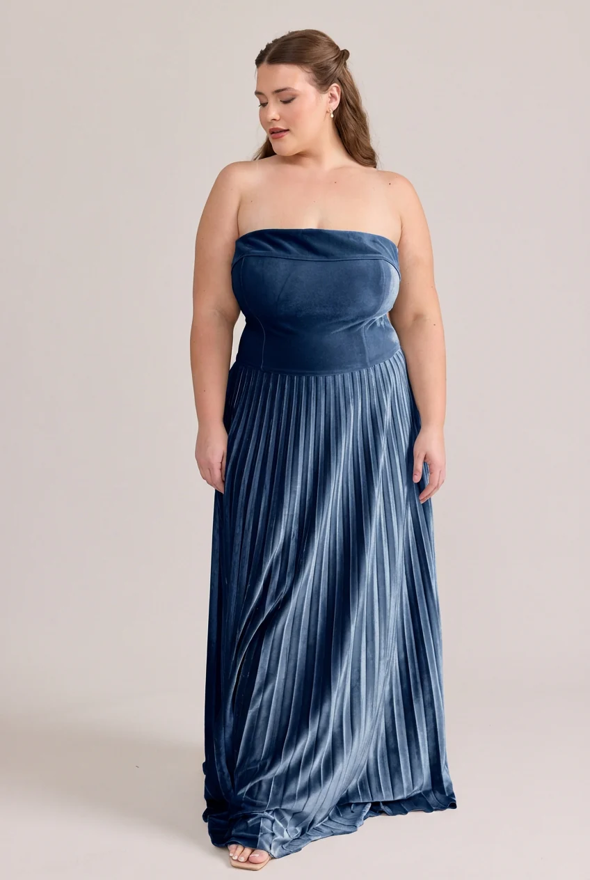Saylor Velvet Pleated Dress | Made To Order - Image 38