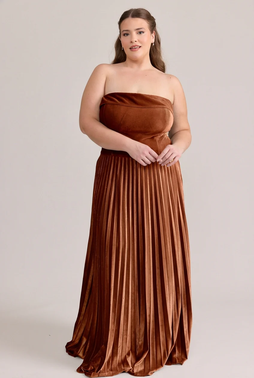 Saylor Velvet Pleated Dress | Made To Order - Image 39