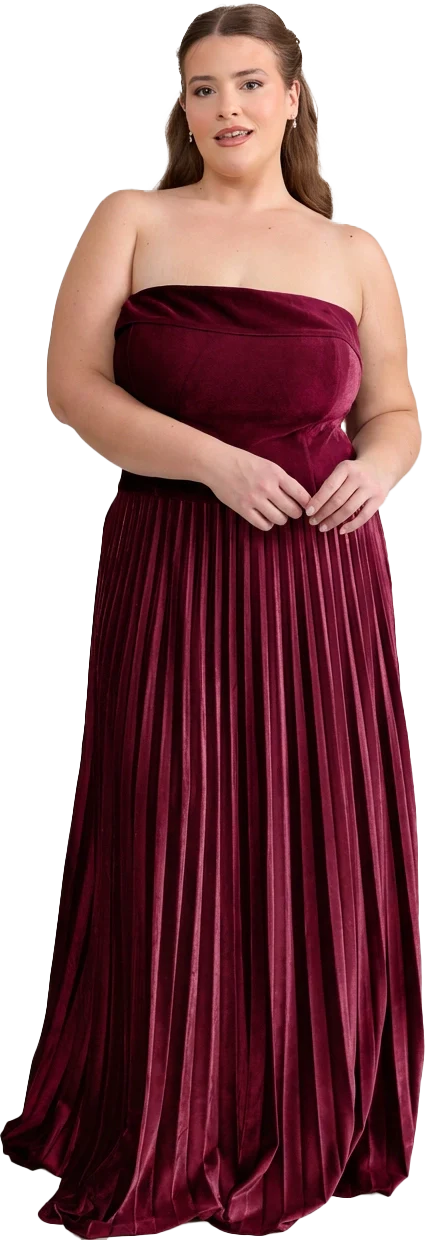 Saylor Velvet Pleated Dress | Made To Order - Image 48