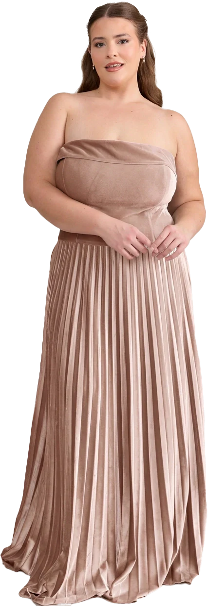 Saylor Velvet Pleated Dress | Made To Order - Image 49