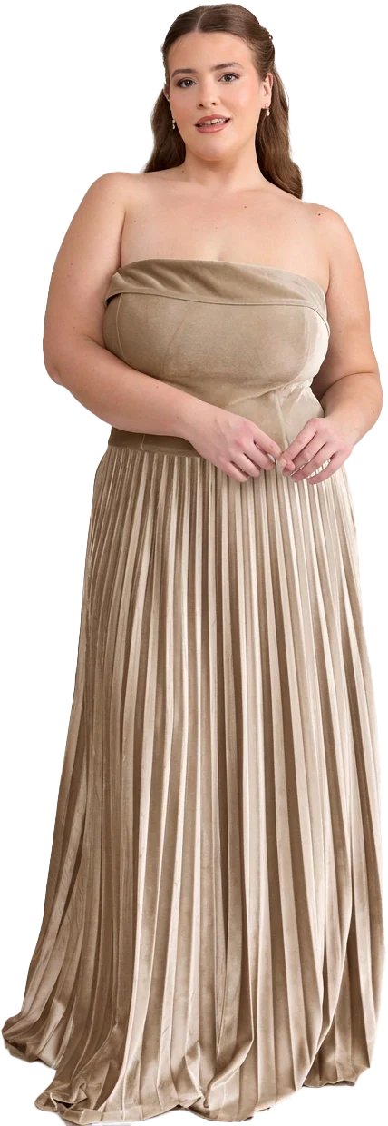 Saylor Velvet Pleated Dress | Made To Order - Image 54