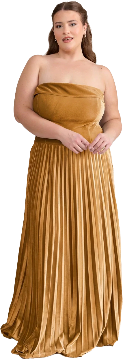 Saylor Velvet Pleated Dress | Made To Order - Image 57