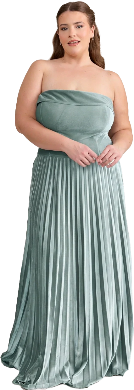 Saylor Velvet Pleated Dress | Made To Order - Image 62