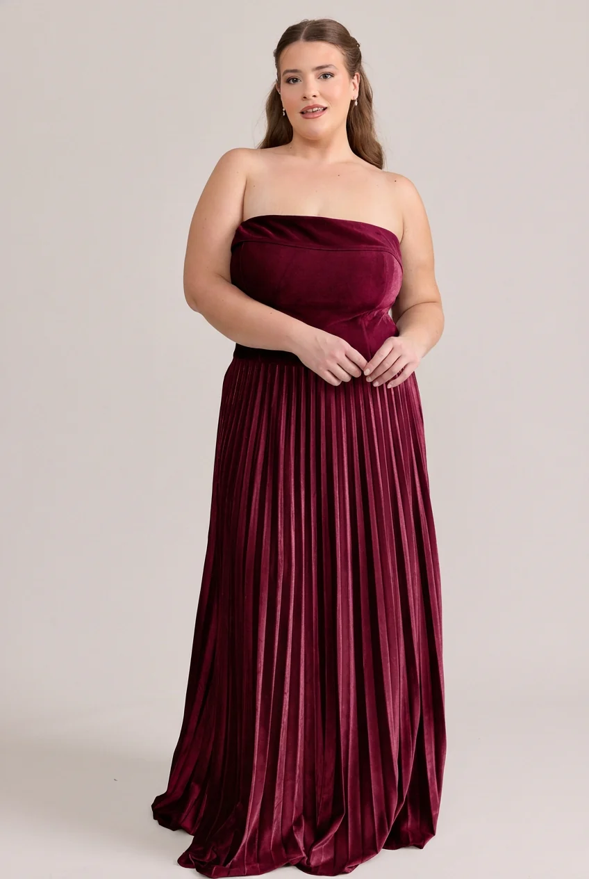 Saylor Velvet Pleated Dress | Made To Order - Image 7