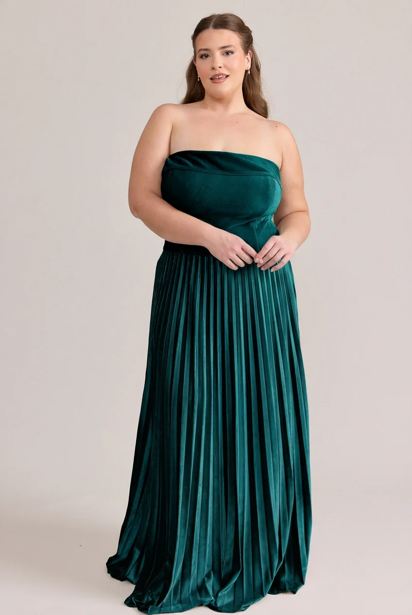 Saylor Velvet Pleated Dress | Made To Order - Image 72