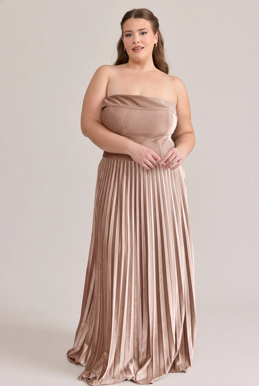 Saylor Velvet Pleated Dress | Made To Order - Image 9