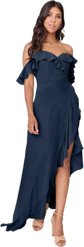 Scarlet Chiffon Dress | Made To Order - Image 129