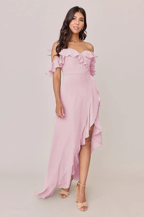 Scarlet Chiffon Dress | Made To Order - Image 153