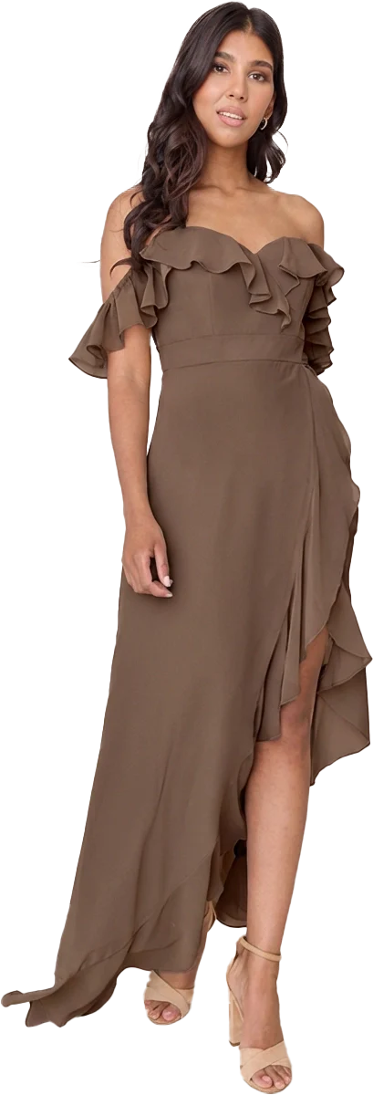 Scarlet Chiffon Dress | Made To Order - Image 159