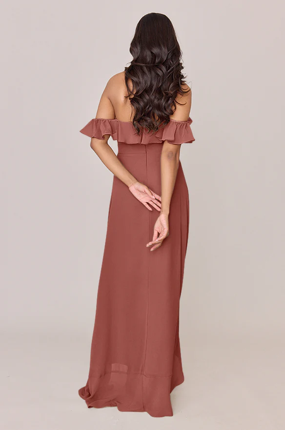 Scarlet Chiffon Dress | Made To Order - Image 21