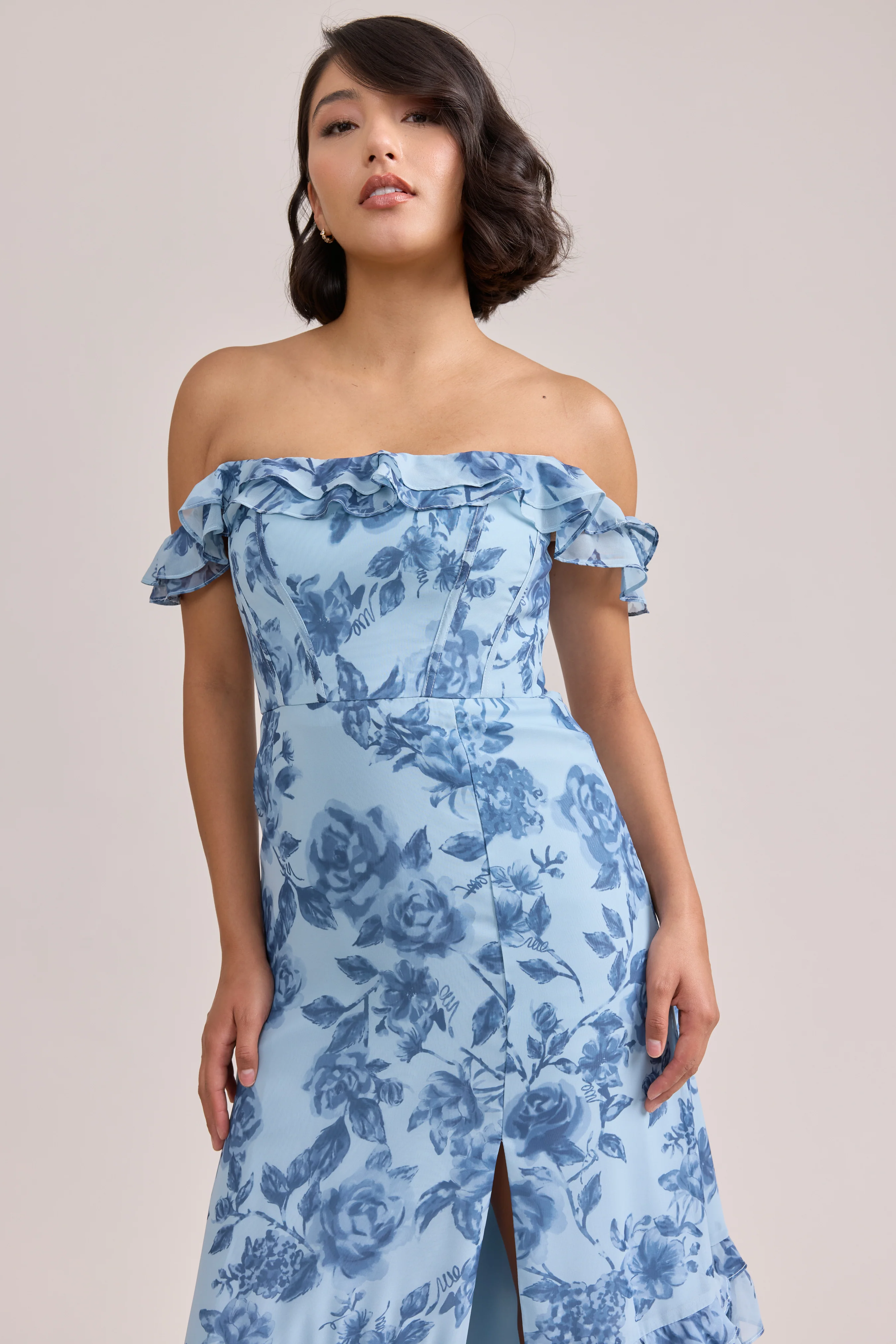 Shea Chiffon Floral Print Dress | Made To Order - Image 12