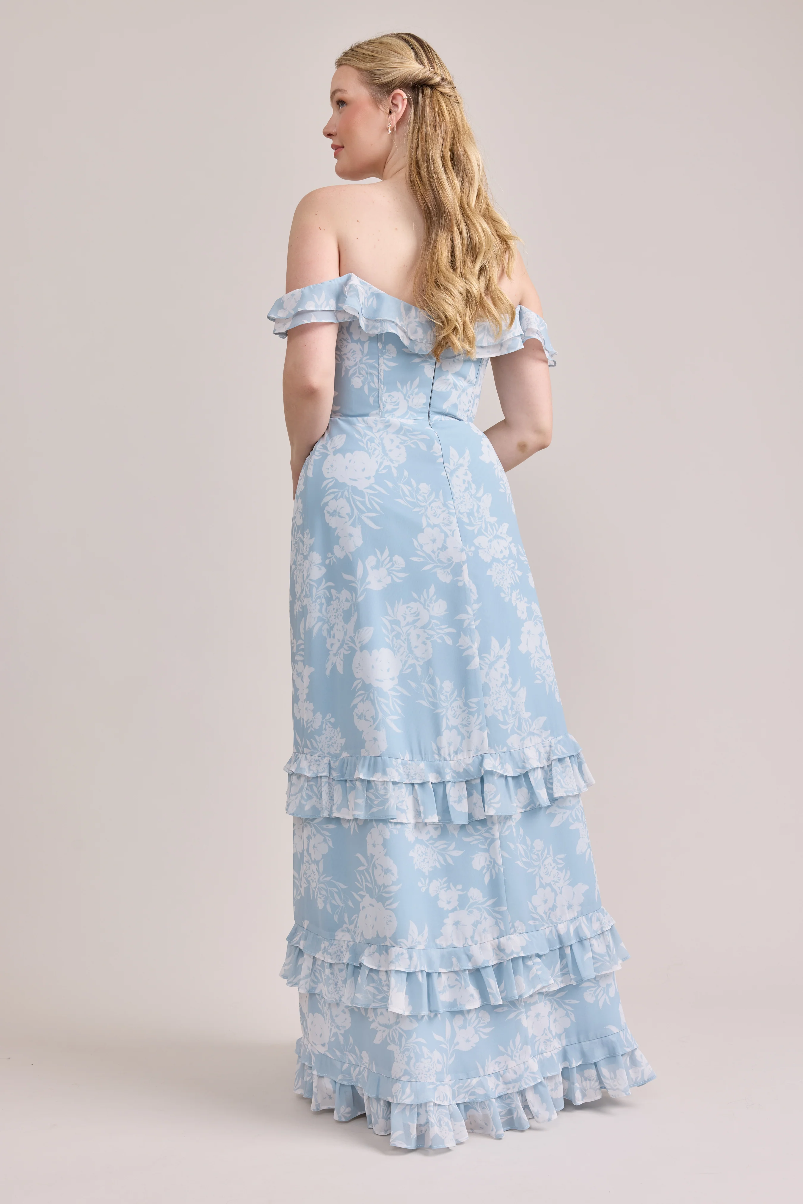 Shea Chiffon Floral Print Dress | Made To Order - Image 15