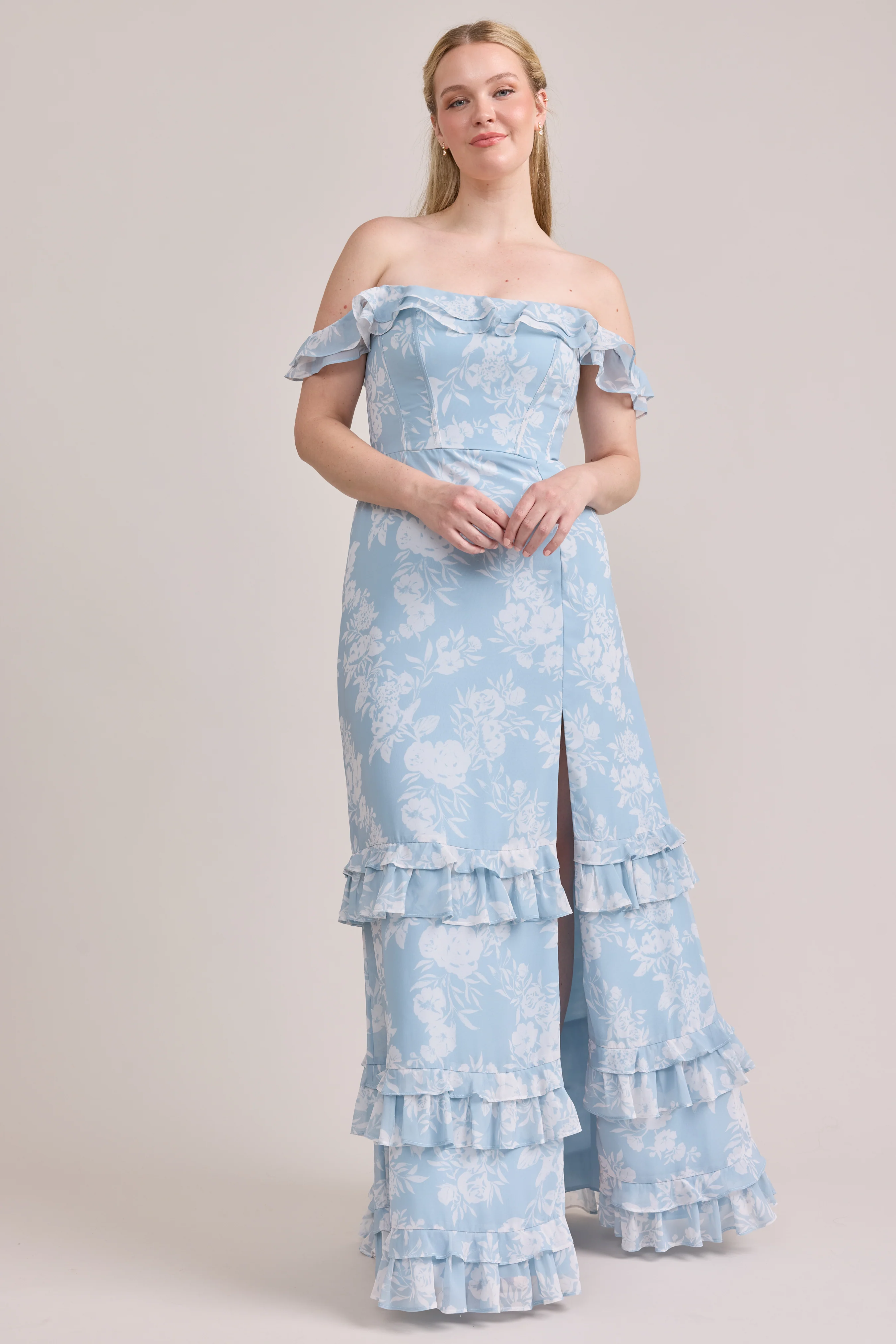 Shea Chiffon Floral Print Dress | Made To Order - Image 17