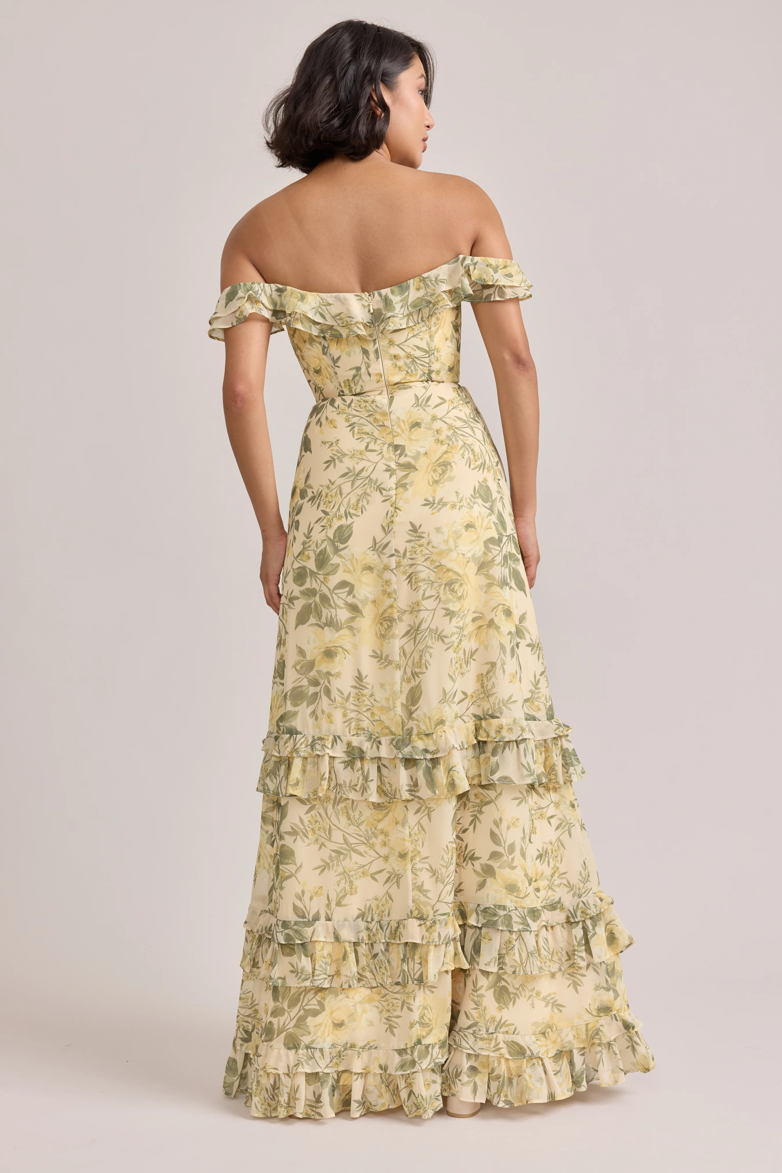 Shea Chiffon Floral Print Dress | Made To Order - Image 27