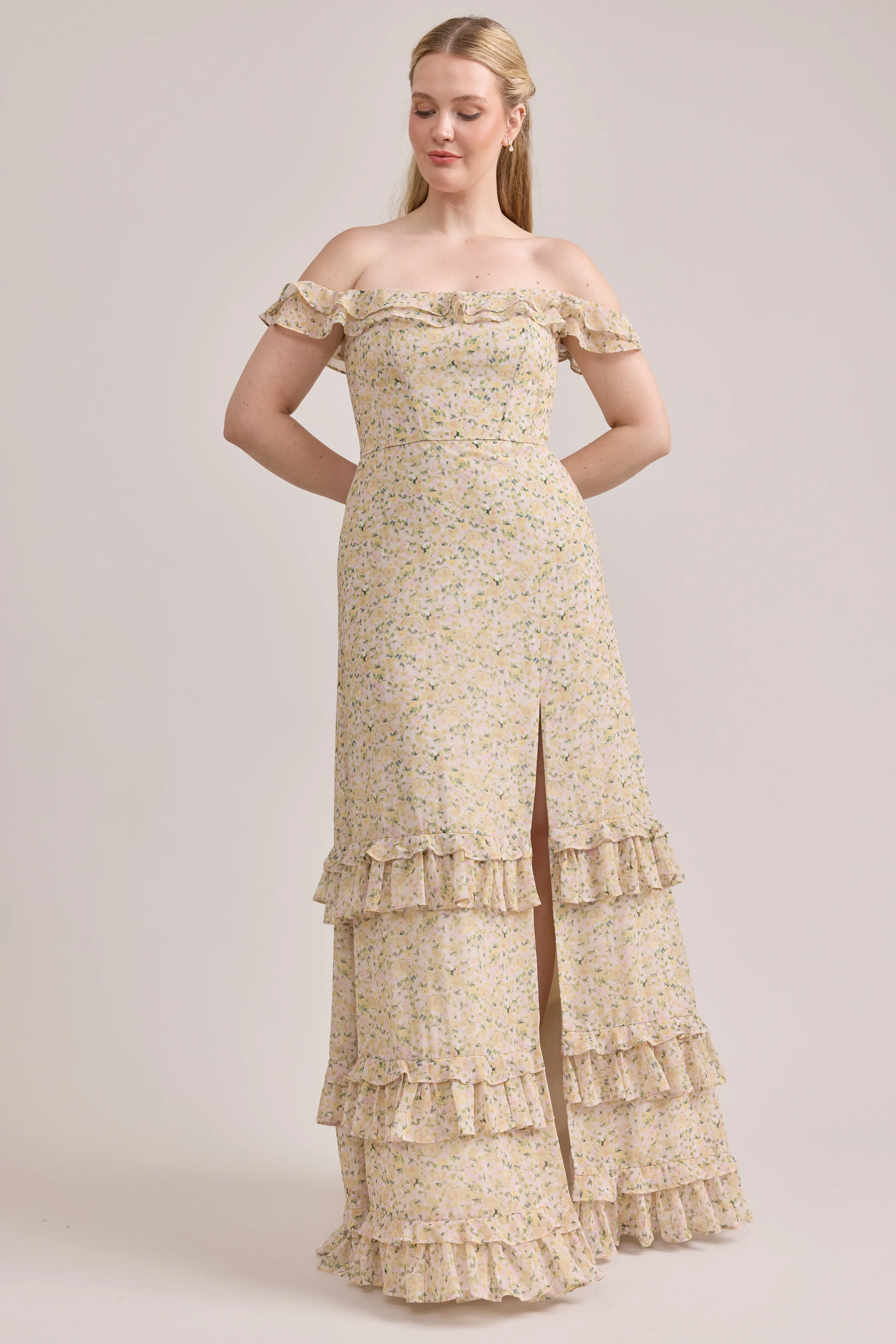 Shea Chiffon Floral Print Dress | Made To Order - Image 5