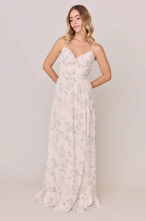 Shylah Chiffon Floral Print Dress | Made To Order - Image 11