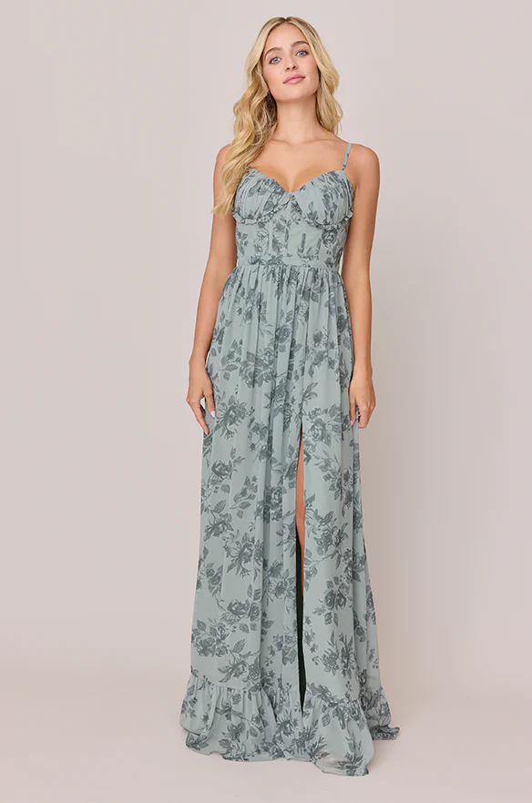 Shylah Chiffon Floral Print Dress | Made To Order - Image 22