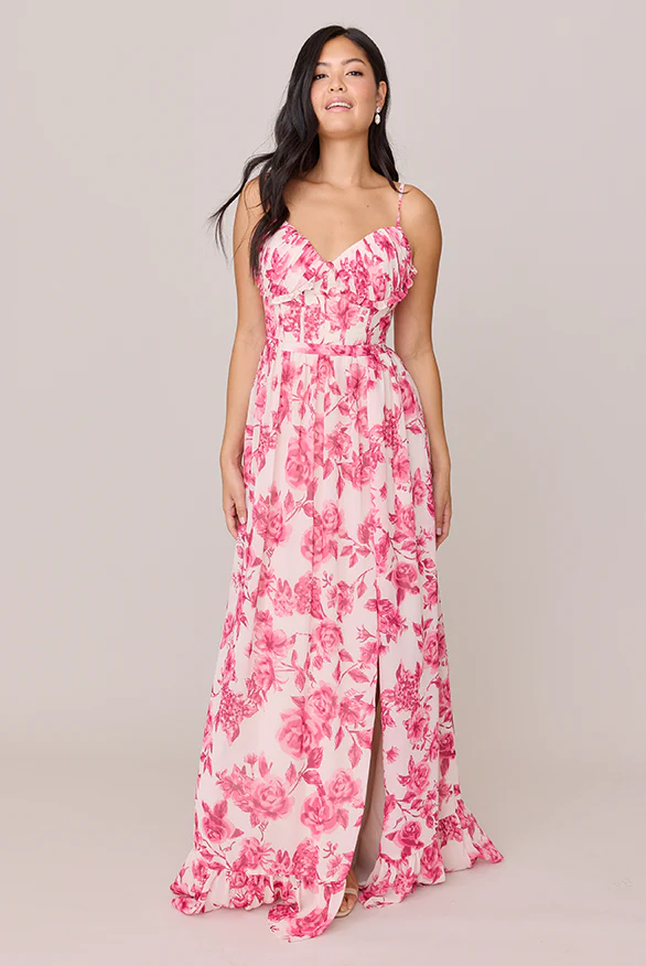 Shylah Chiffon Floral Print Dress | Made To Order - Image 32