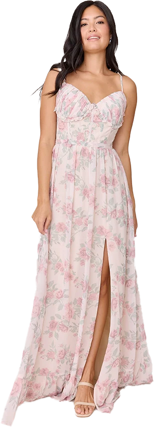 Shylah Chiffon Floral Print Dress | Made To Order - Image 35