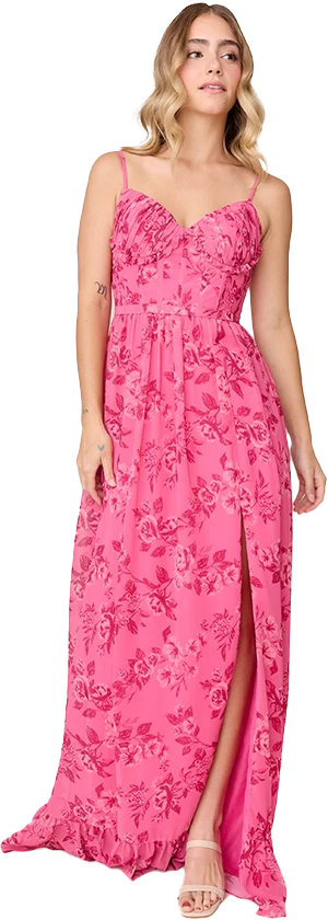 Shylah Chiffon Floral Print Dress | Made To Order - Image 42