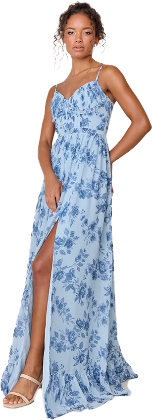 Shylah Chiffon Floral Print Dress | Made To Order - Image 49