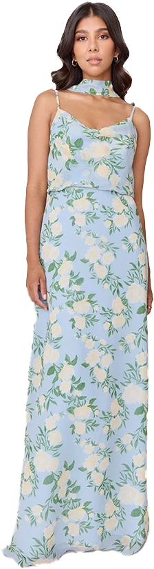 Skye Chiffon Floral Print Dress | Made To Order - Image 40