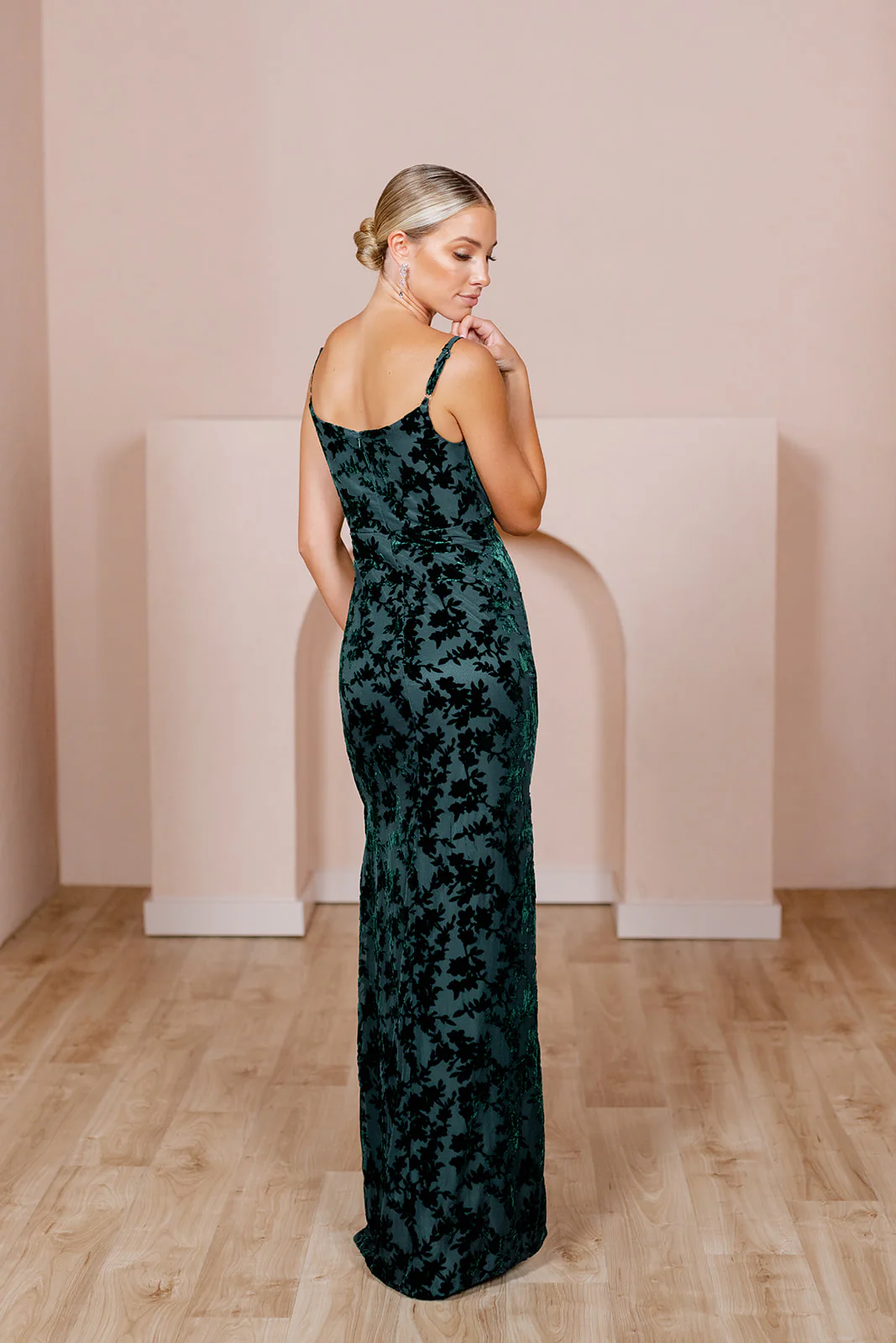Skye Floral Burnout Velvet Dress | Made To Order - Image 19