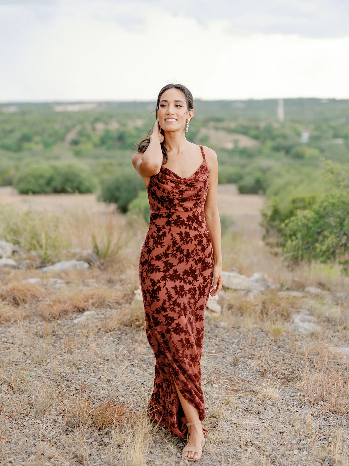 Skye Floral Burnout Velvet Dress | Made To Order - Image 20