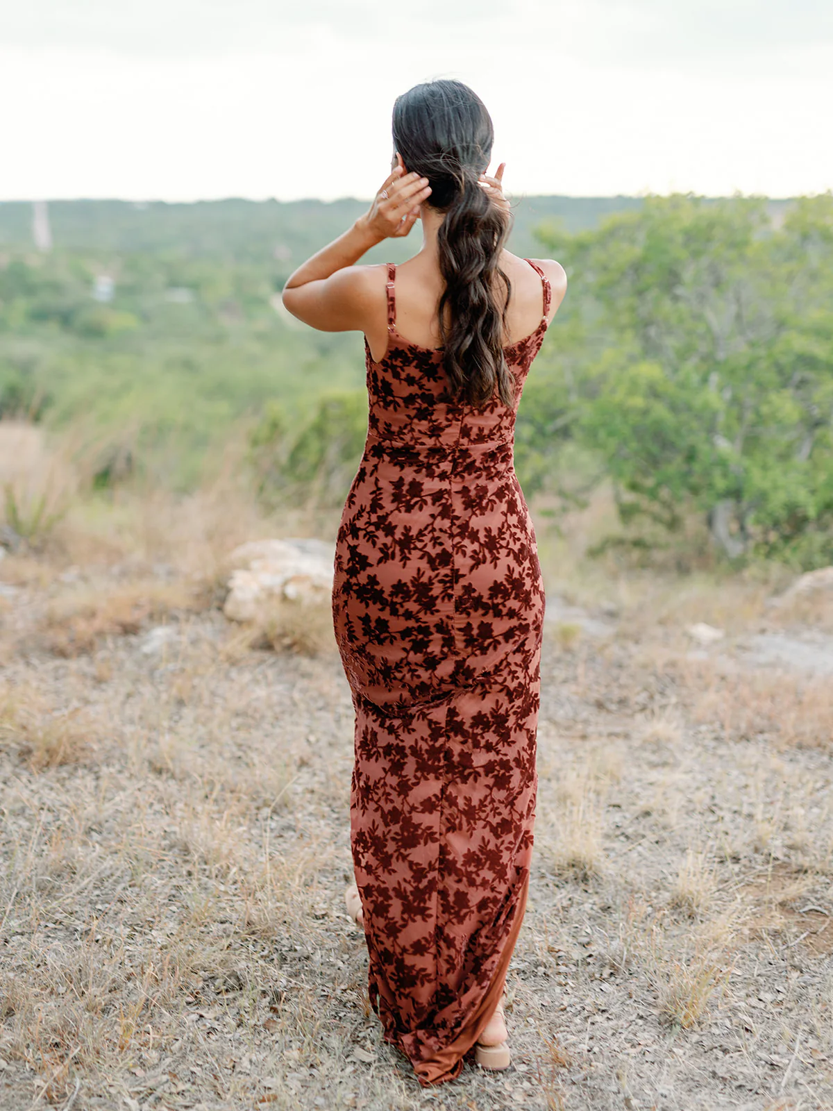 Skye Floral Burnout Velvet Dress | Made To Order - Image 21