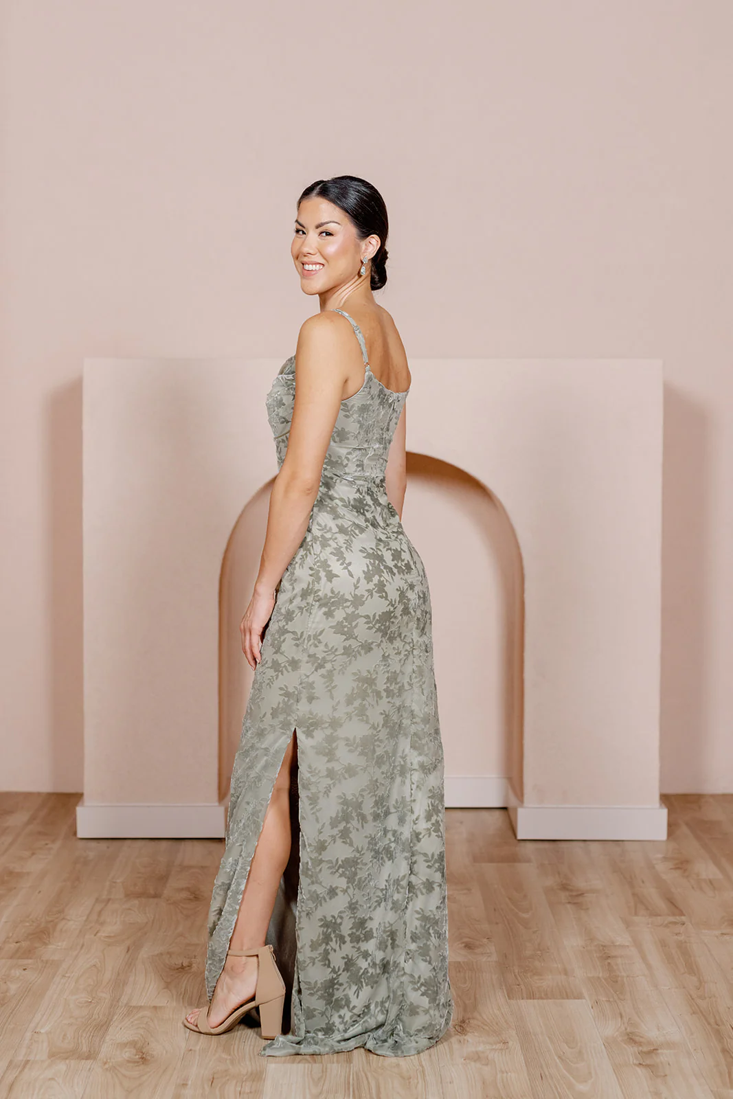 Skye Floral Burnout Velvet Dress | Made To Order - Image 3