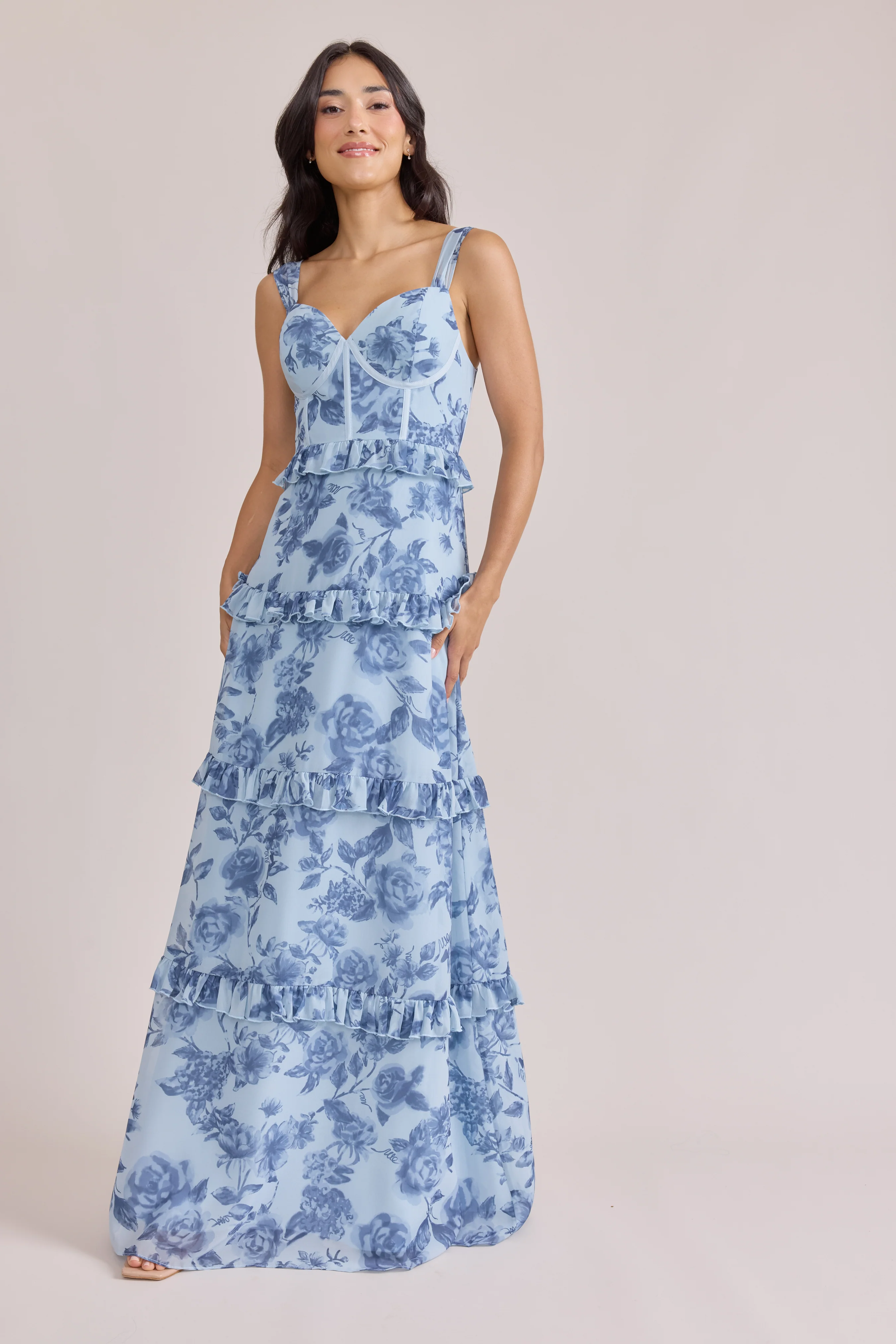 Sloane Chiffon Floral Print Dress | Made To Order