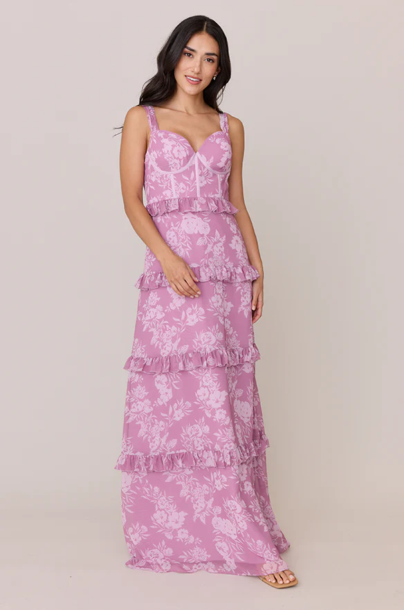 Sloane Chiffon Floral Print Dress | Made To Order - Image 12