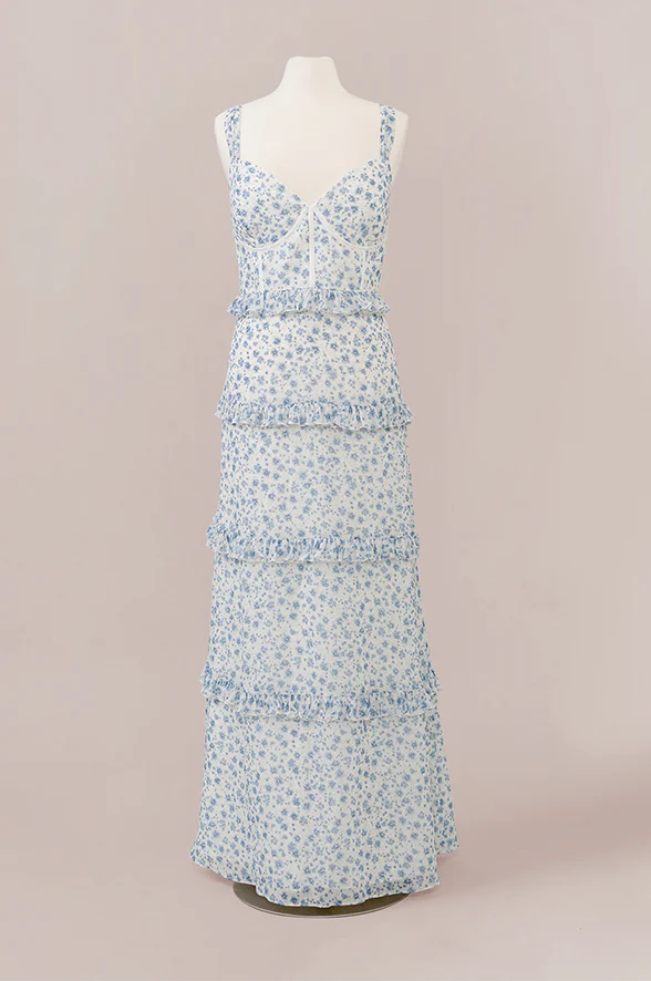 Sloane Chiffon Floral Print Dress | Made To Order - Image 36