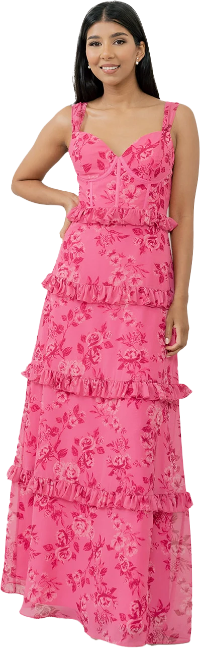Sloane Chiffon Floral Print Dress | Made To Order - Image 50