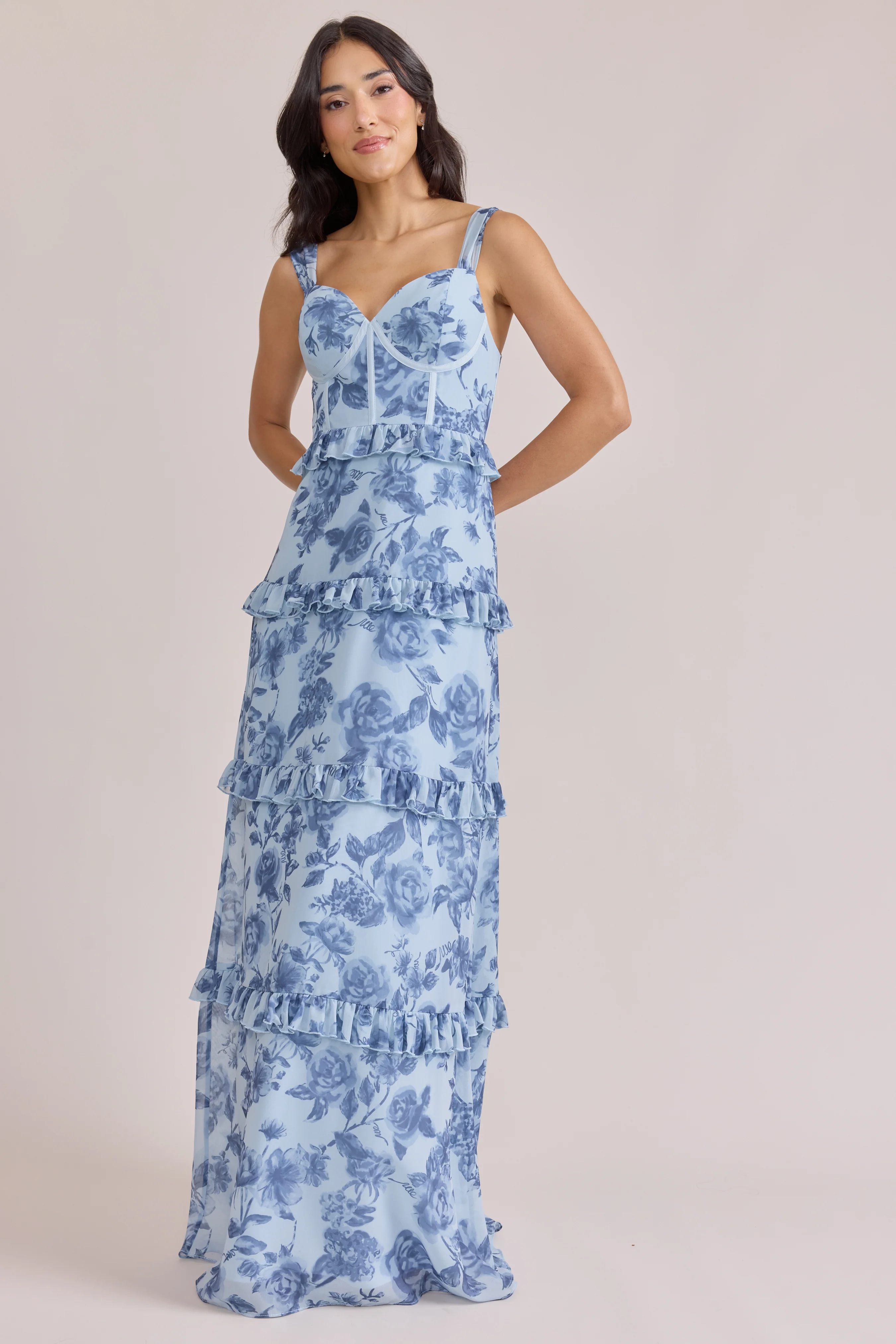 Sloane Chiffon Floral Print Dress | Made To Order - Image 61