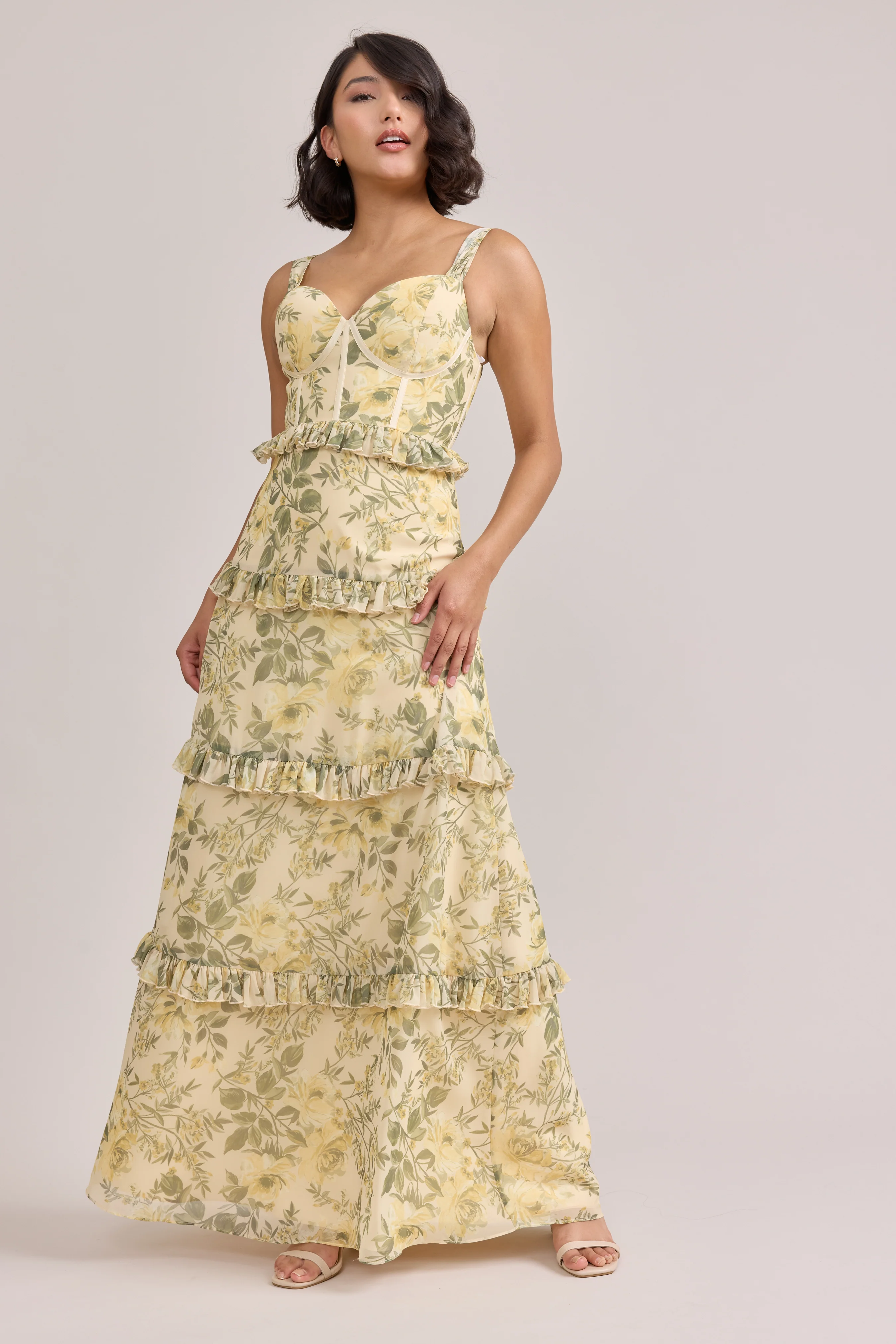 Sloane Chiffon Floral Print Dress | Made To Order - Image 65