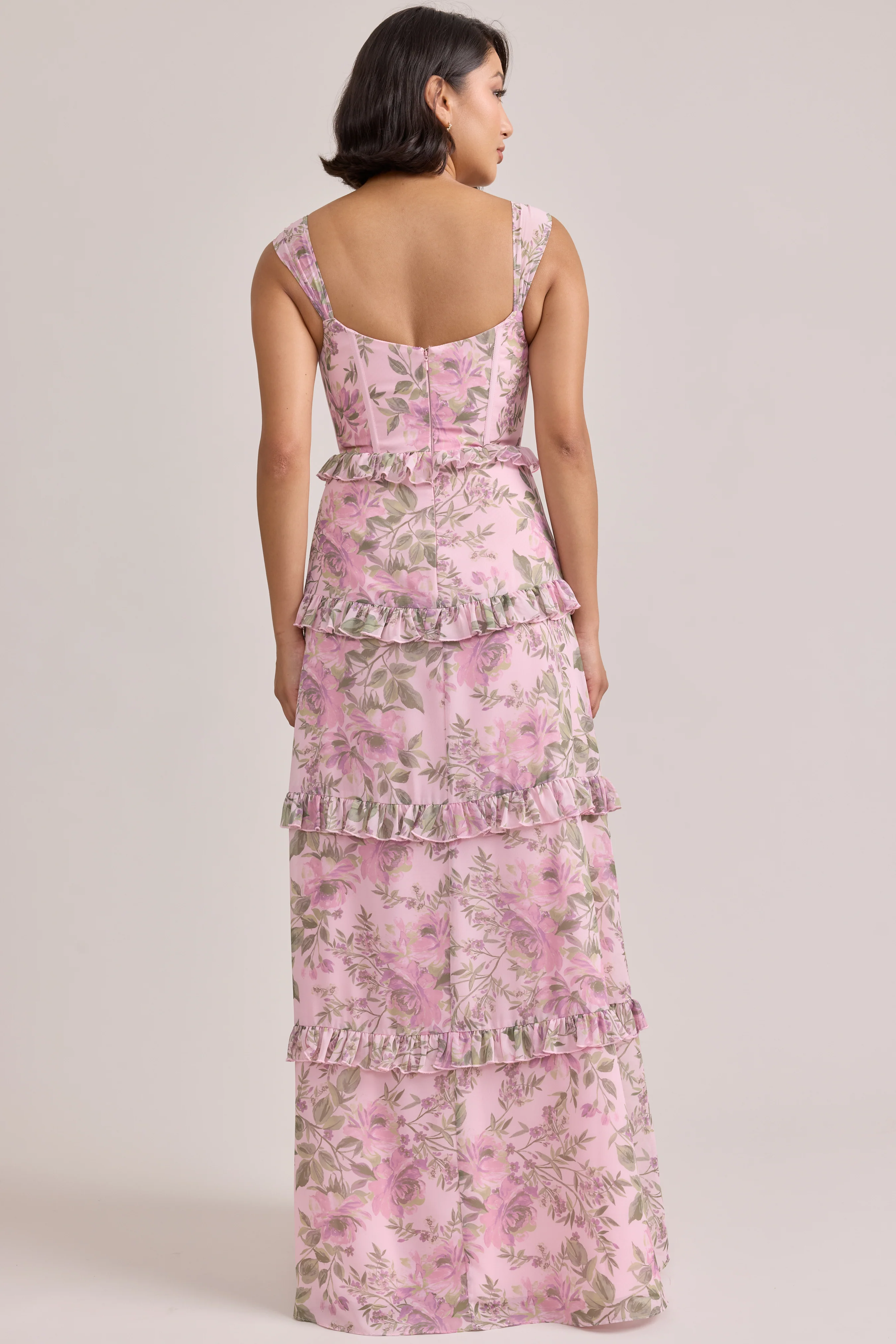 Sloane Chiffon Floral Print Dress | Made To Order - Image 68