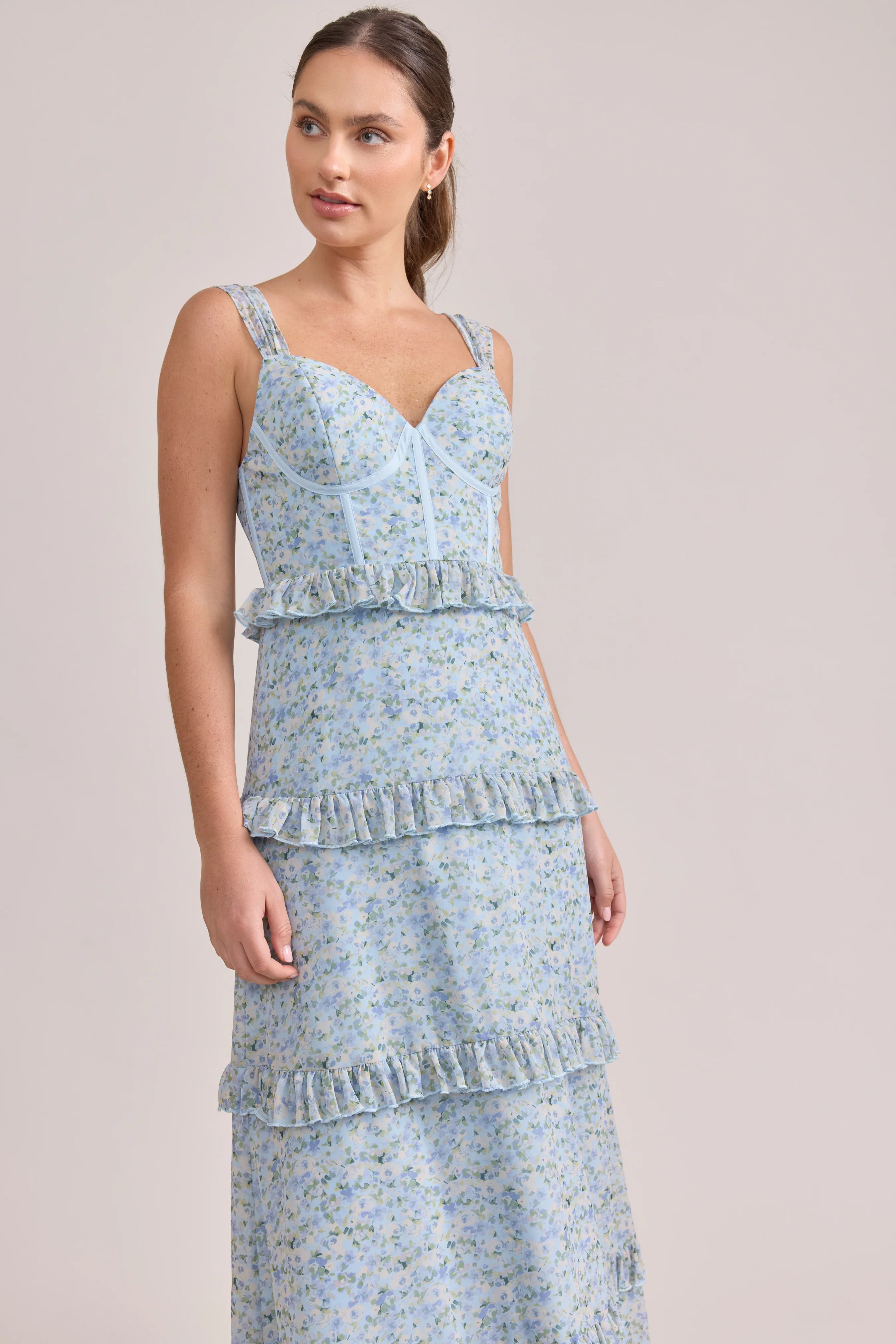 Sloane Chiffon Floral Print Dress | Made To Order - Image 80