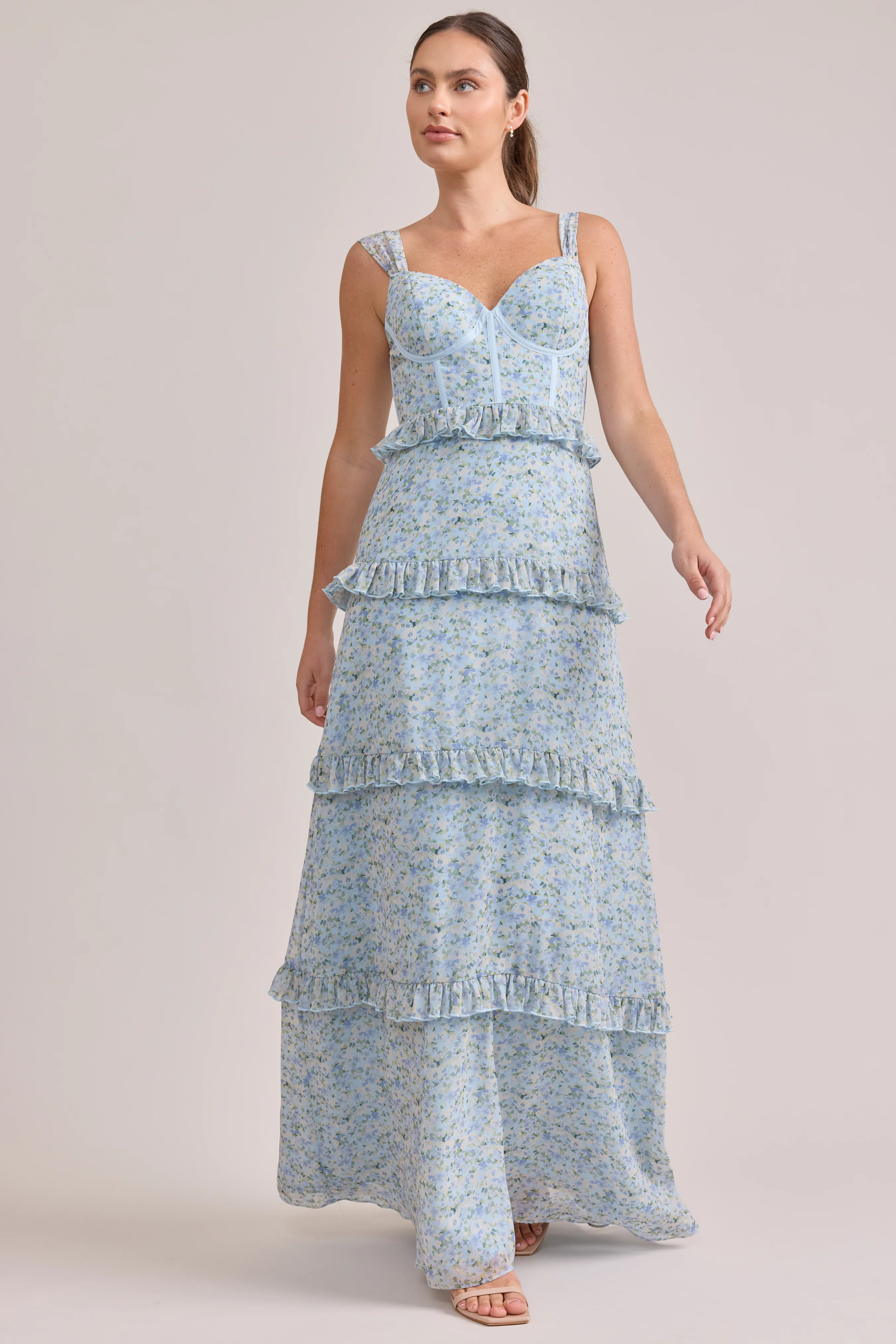 Sloane Chiffon Floral Print Dress | Made To Order - Image 82